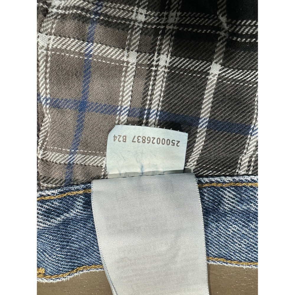 Carhartt B172 DST Flannel Lined Relaxed Fit Jeans Mens 42x32 Blue Denim Plaid - Picture 7 of 13